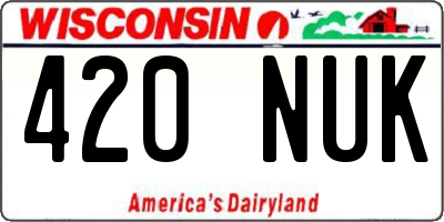 WI license plate 420NUK