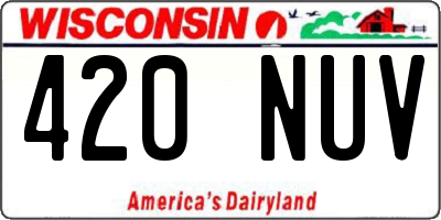 WI license plate 420NUV