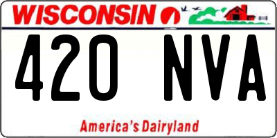 WI license plate 420NVA