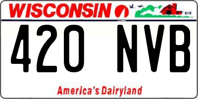 WI license plate 420NVB