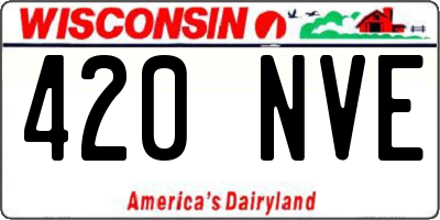 WI license plate 420NVE