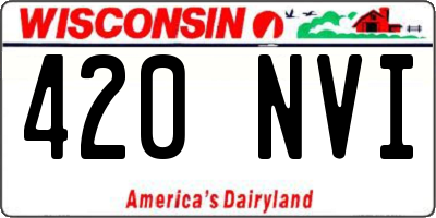 WI license plate 420NVI