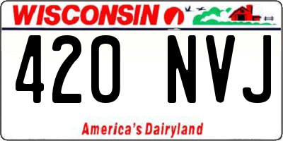 WI license plate 420NVJ
