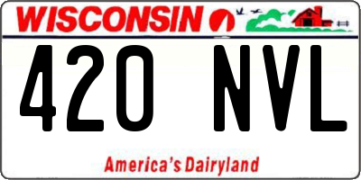 WI license plate 420NVL