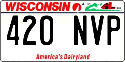 WI license plate 420NVP