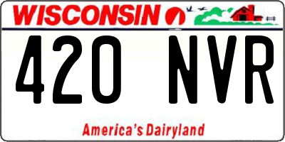 WI license plate 420NVR