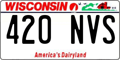 WI license plate 420NVS
