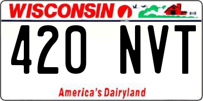 WI license plate 420NVT