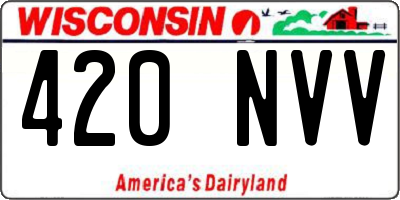 WI license plate 420NVV