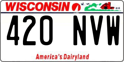 WI license plate 420NVW