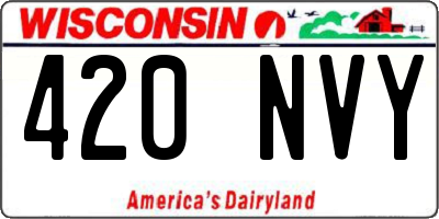 WI license plate 420NVY