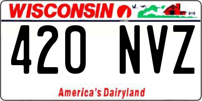 WI license plate 420NVZ