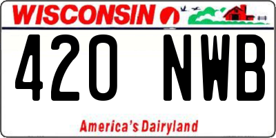 WI license plate 420NWB