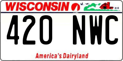 WI license plate 420NWC