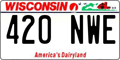 WI license plate 420NWE