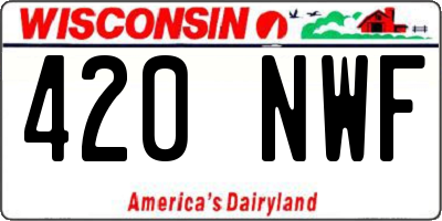 WI license plate 420NWF