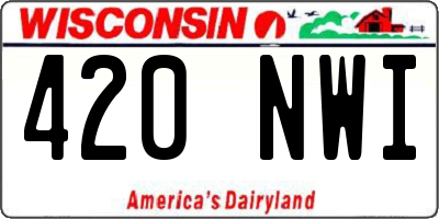 WI license plate 420NWI
