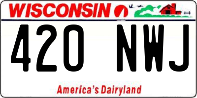 WI license plate 420NWJ