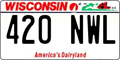 WI license plate 420NWL