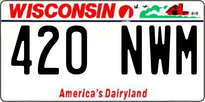 WI license plate 420NWM