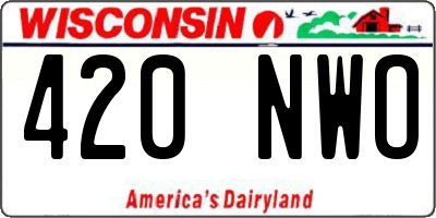 WI license plate 420NWO