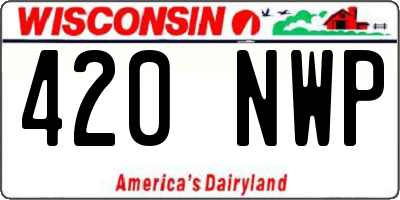 WI license plate 420NWP