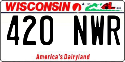 WI license plate 420NWR