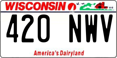 WI license plate 420NWV