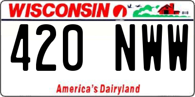 WI license plate 420NWW