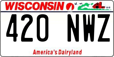 WI license plate 420NWZ