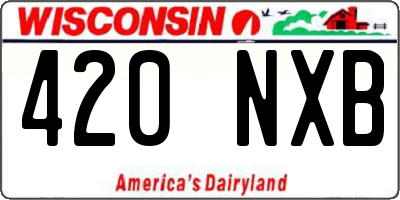 WI license plate 420NXB