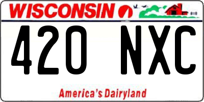 WI license plate 420NXC