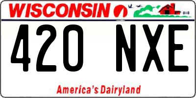 WI license plate 420NXE