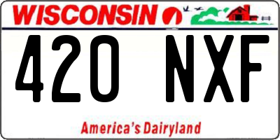 WI license plate 420NXF
