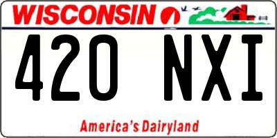 WI license plate 420NXI
