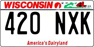 WI license plate 420NXK
