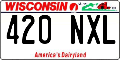 WI license plate 420NXL