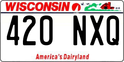 WI license plate 420NXQ