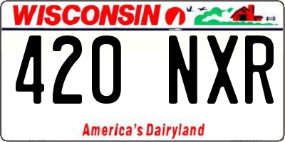 WI license plate 420NXR