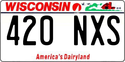 WI license plate 420NXS