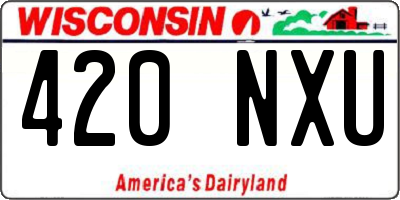 WI license plate 420NXU
