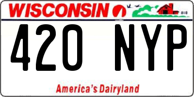 WI license plate 420NYP