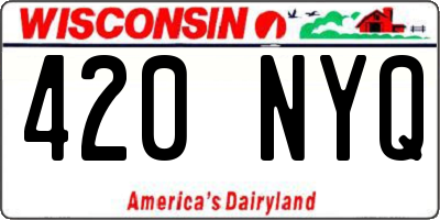 WI license plate 420NYQ