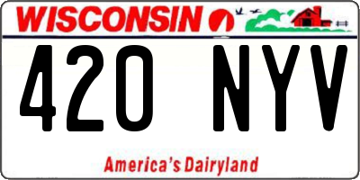WI license plate 420NYV
