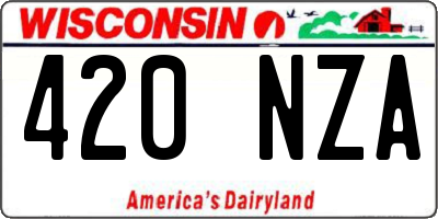 WI license plate 420NZA