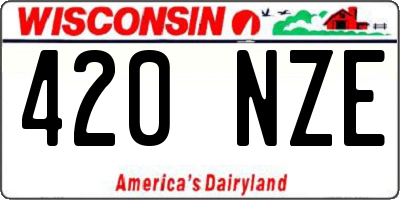 WI license plate 420NZE