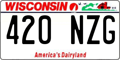 WI license plate 420NZG