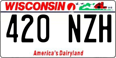 WI license plate 420NZH