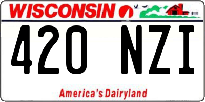 WI license plate 420NZI