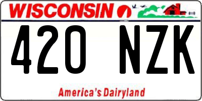 WI license plate 420NZK
